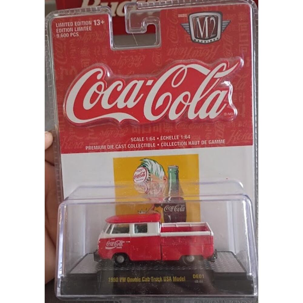 M2 Machines Coca Cola VW Microbus Double Cab Truck 1:64 Lot of 2 DE01